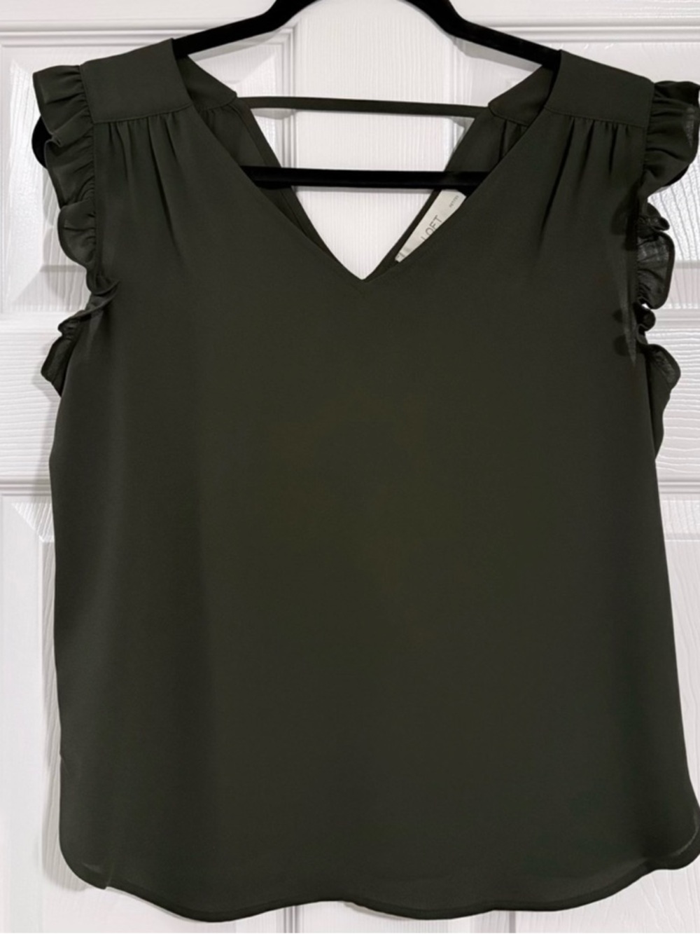 LOFT Petite Ruffle Sleeve Blouse